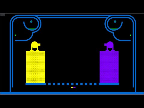 Castle destruction #3 - Marble battle in Algodoo
