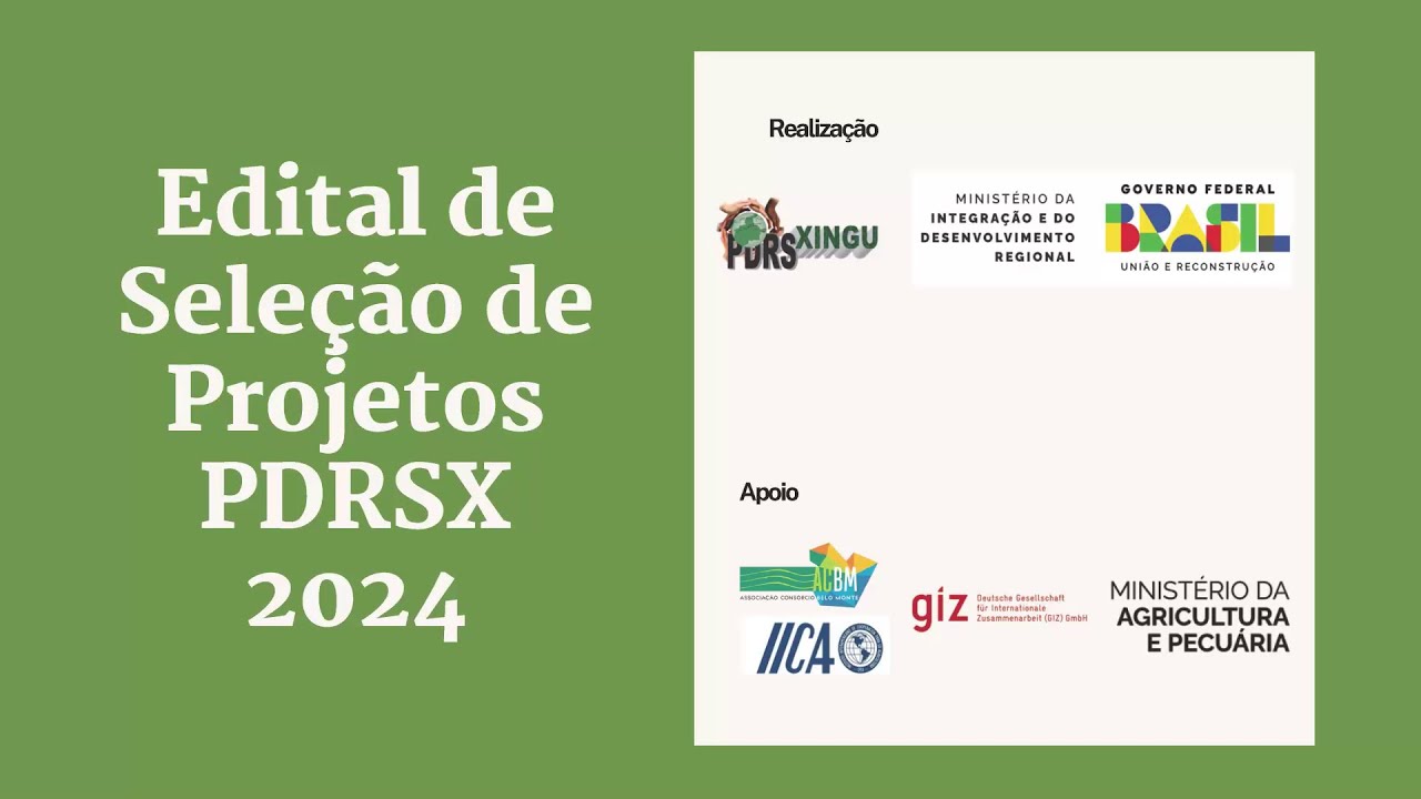 Aula 1 - Conheça o Edital de Projetos PDRSX 2024 - Tudo o que você precisa saber