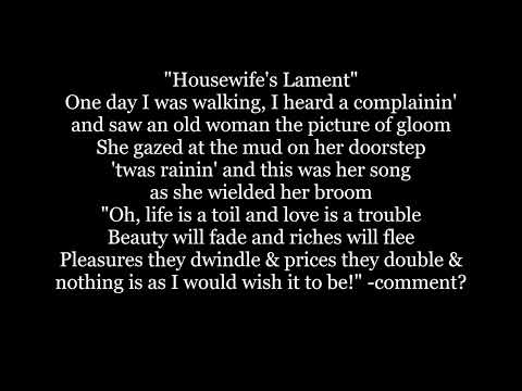 The WIFE'S COMPLAINT 🥲HOUSEWIFE'S LAMENT Lyrics Words text trending sing along song music