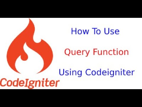 Codeigniter tutorial for beginners in hindi | query function in codeigniter | execute sql query