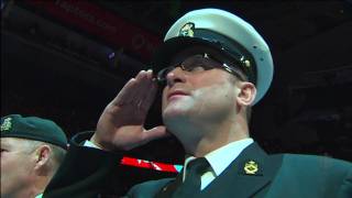 Maple Leafs Honour The Canadian Forces & Alan Frew performes Free to Be - Jan 30th 2010