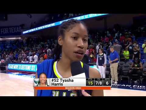 Tyasha Harris postgame sideline interview