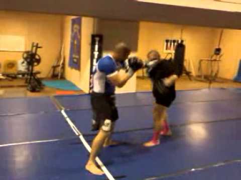 Mike vs David. light sparring. Two injured dudes