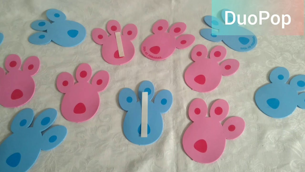 Decoração de Páscoa - Pegadas Coelho