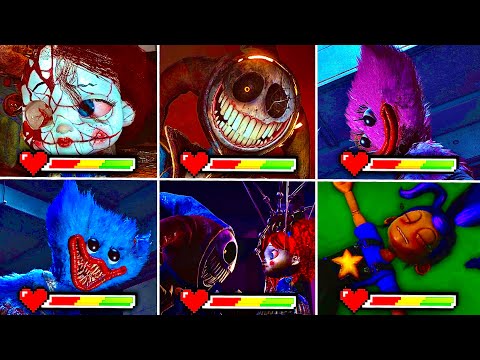 Poppy Playtime Chapter 5: All BOSSES & DEATH SCENES with Healthbars
