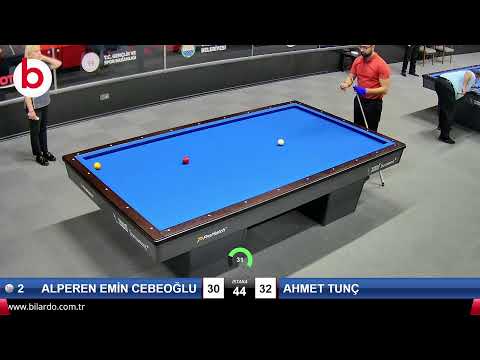 ALPEREN EMİN CEBEOĞLU & AHMET TUNÇ Bilardo Maçı - 2022 ERKEKLER 1.ETAP-10.TUR