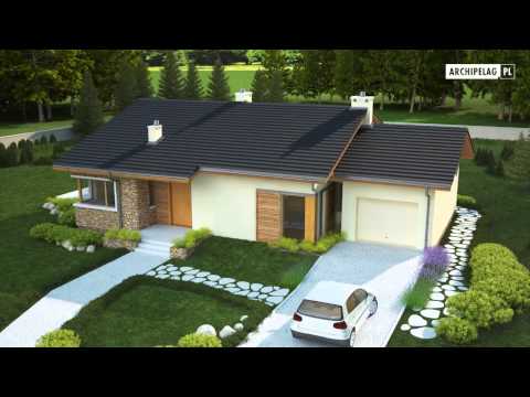 Projekty domów ARCHIPELAG: BOB G1 - Projekt domu parterowego z garażem