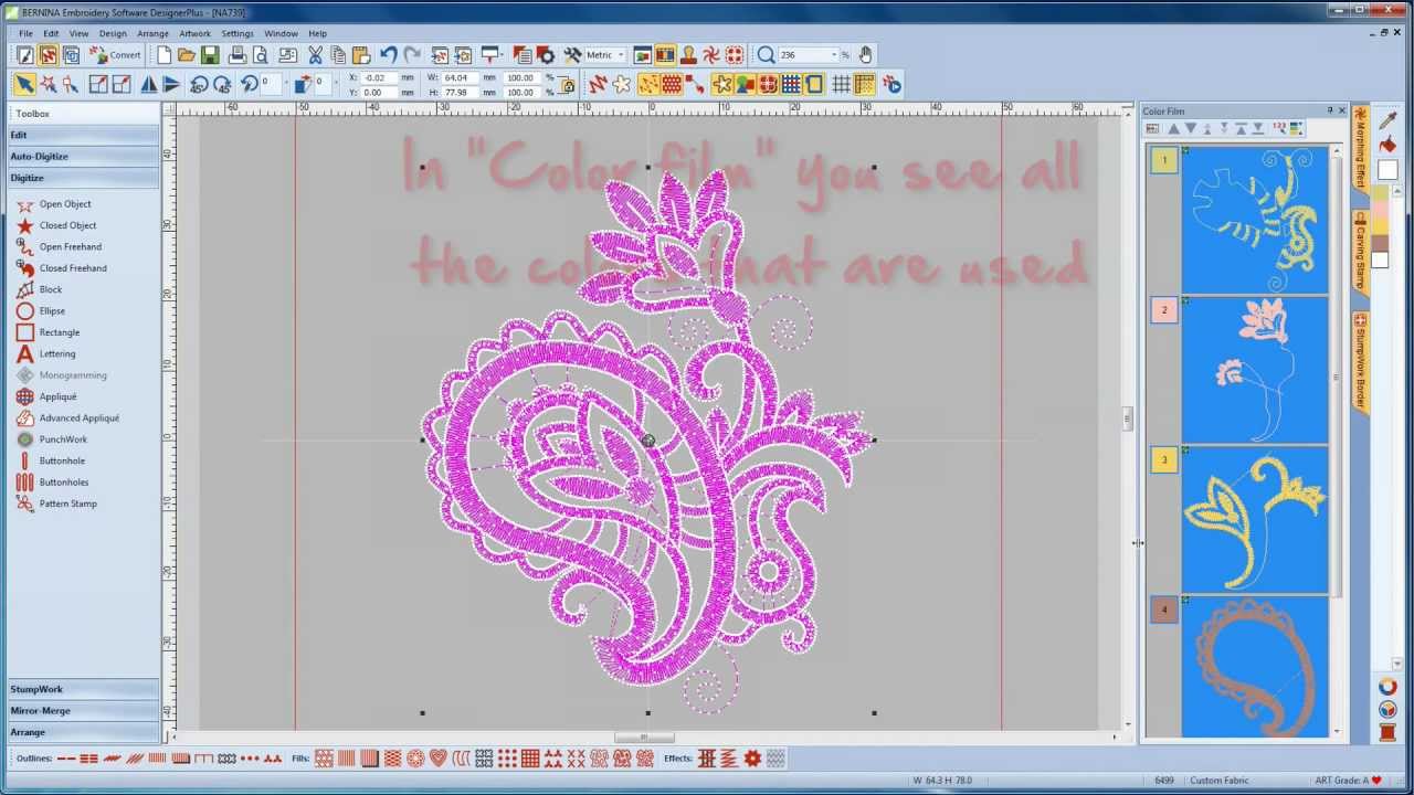 BERNINA Embroidery Software 7 Tutorial 2/12