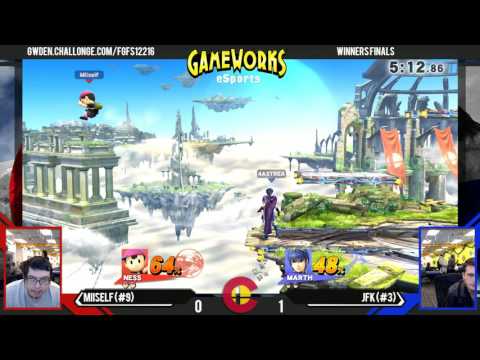 Miiself (Ness) Vs. JFK (Yoshi, Marth) - Winners Finals