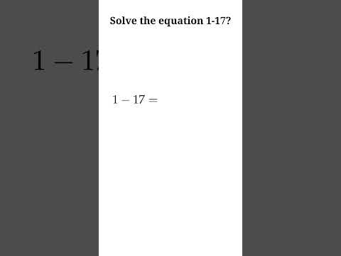 Solve 1-17