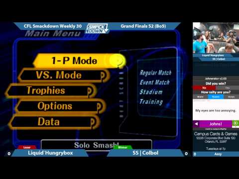 CFL Smackdown 30 - Grand Finals - Liquid`Hungrybox vs SS | Colbol