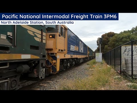 Australian Trains | Pacific National Intermodal Freight Train 3PM6 with 5 locos