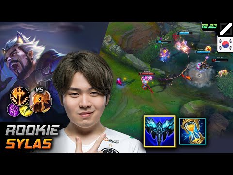 Rookie Mid Sylas Build Everfrost Conqueror - Rookie Sylas Match Highlight - LOL KR 12.23
