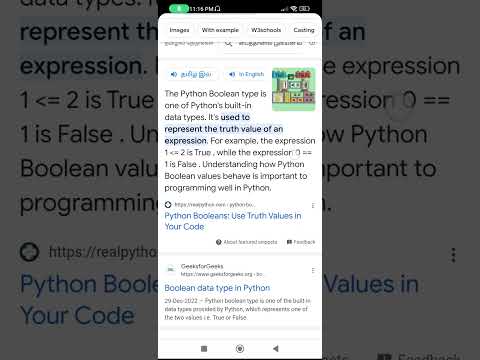 Python Basics In Tamil Boolean Data Types