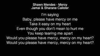 Jamai &amp; Sharane Calister - Mercy Lyrics ( Shawn Mendes ) The Voice