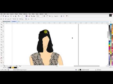 How to make a dress in corel draw | 2018 | easy method