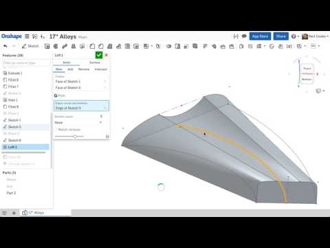 Loft with Path | What's New in Onshape - May 24, 2017