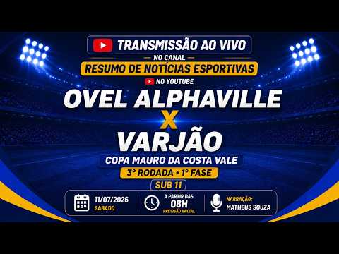 OVEL ALPHAVILLE X VARJÃO FC - AO VIVO SUB 11 NA COPA MAURO COSTA DO VALE EM VARJÃO-GO