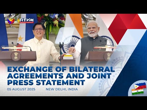 Exchange of Bilateral Agreements and Joint Press Statement 8/05/2025