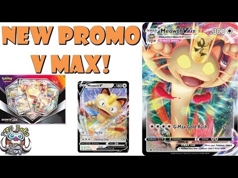 Great New Promo Pokemon V Max Revealed! Gigantamax Meowth! (Sword & Shield TCG)