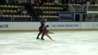 ISU 2014 Jr Grand Prix Courchevel Free Dance Emily DAY / Kevin LEAHY USA