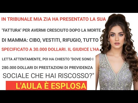 Mia zia ha affermato che le dovevo 30.000 dollari per avermi cresciuto"La risposta del giudice l'...