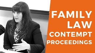 Litigating Family Law Contempt Proceedings: What You Need to Know - MCLE BY BHBA