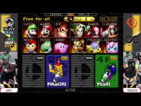 LGB - Janco (Pikachu) Vs. Fireblaster (Yoshi) SSB64 - Losers Top 12