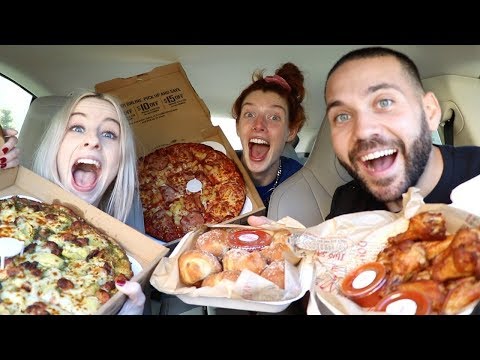 VLOG SQUAD GIRLS MUKBANG PIZZA AND WINGS!! Video