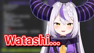 Laplus Says 'Watashi' Instead of 'Wagahai' + Desk Slam [Hololive Clip]