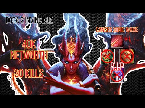 DOTA 2 INVINCIBLE # 16 - QUEEN OF PAIN 30 KILLS POISONOUS QUEEN