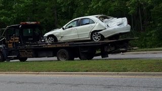 Vehicle crashes at Dam Neck base during pursuit