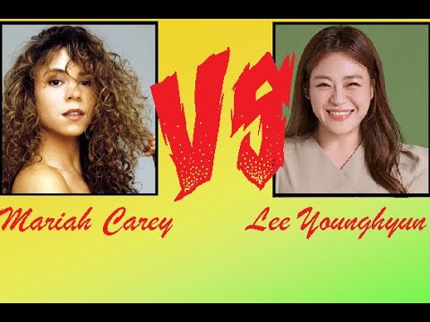 Mariah Carey vs Big Mama Lee Younghyun 이영현: highnote/belting vocal battle (Bb4 - G#5)