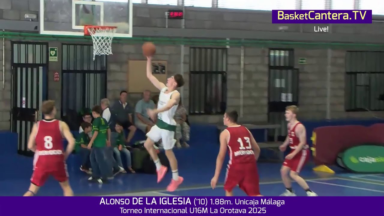 ALONSO DE LA IGLESIA ('10) 1.88m. Unicaja Málaga. Torneo Internacional U16M Villa de La Orotava 2025