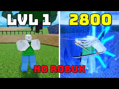 Noob To Max With NO ROBUX (Blox Fruits)
