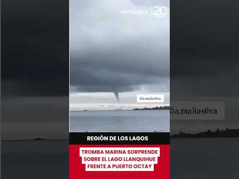 🔴 Tromba marina sorprende sobre el lago Llanquihue frente a Puerto Octay