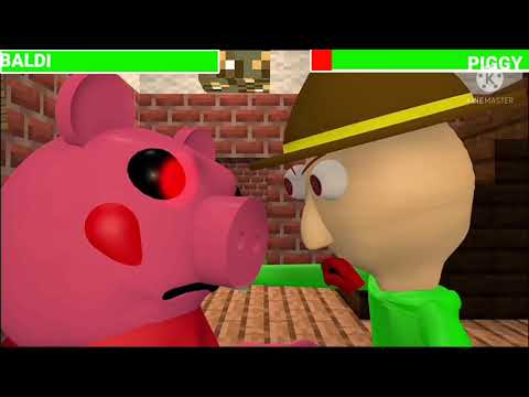 Baldi Vs Piggy With Healthbars
