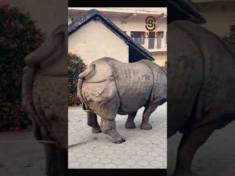Rhino Stops to Urinate on the Road 🦏 | Unusual Wildlife Moment