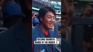 Kazuma Okamoto is the American League Rookie of the Month for June! #MLB #Toronto #BlueJays