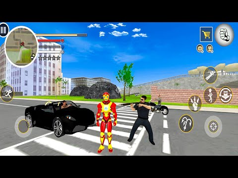Flying Iron Rope Hero Vegas Gangster - Android Gameplay
