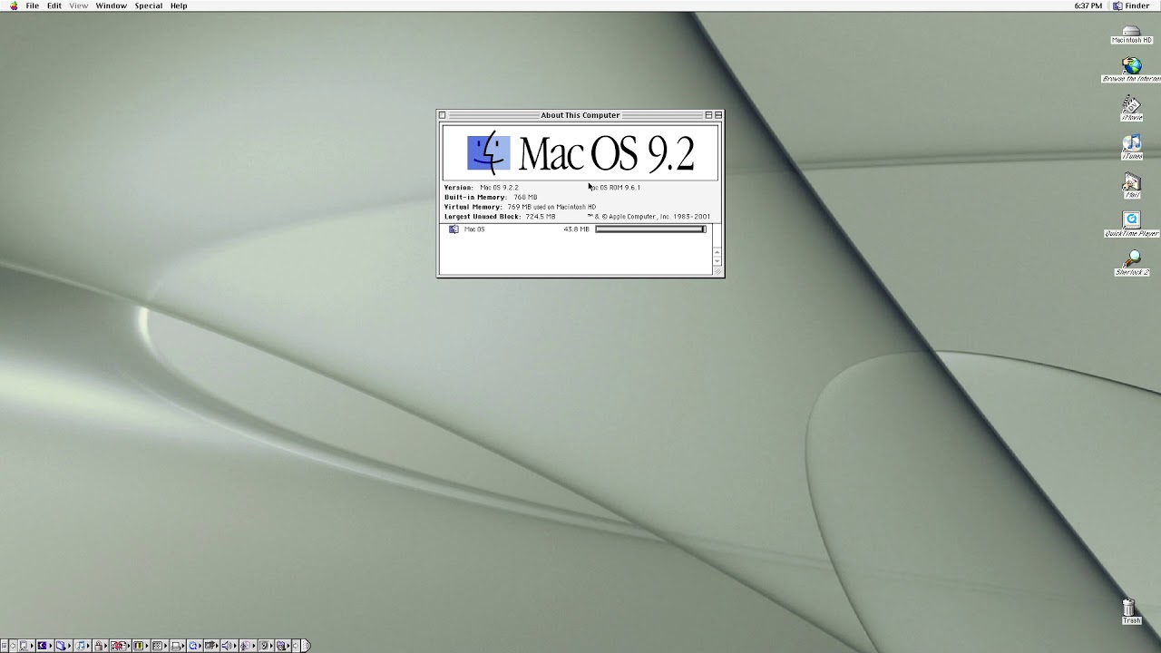 Mac OS 9 first run and walkthrough