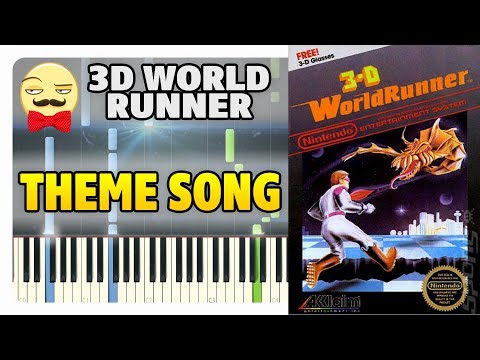 3D World Runner - Theme Piano Tutorial (synthesia cover + midi)