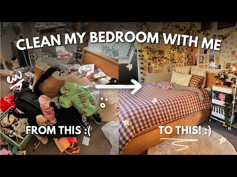 CLEAN MY BEDROOM WITH ME...again 🧽🫧|| room cleaning motivation! satisfying! aesthetic!