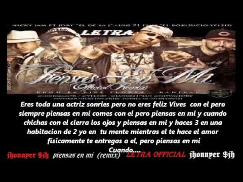 piensas en mi (remix) nicky jam  ft jory, yelsid, luigy 21 {letra} 2012 new reggaeton  $jh