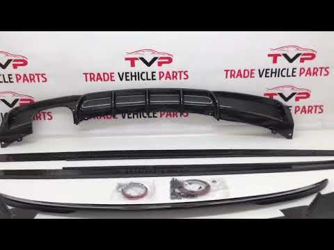 Fits BMW 3 Series F30 Aero Kit Front Splitter Diffuser Spoiler Carbon Look video