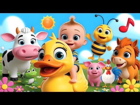 🎶 Abejita Chiquitita 🐝, El Patito Juan 🐥, Sapito 🐸,  El Gallo 🐔 & Lola 🐮🐴🐷👶 – Kids Songs 1 Hour Mix
