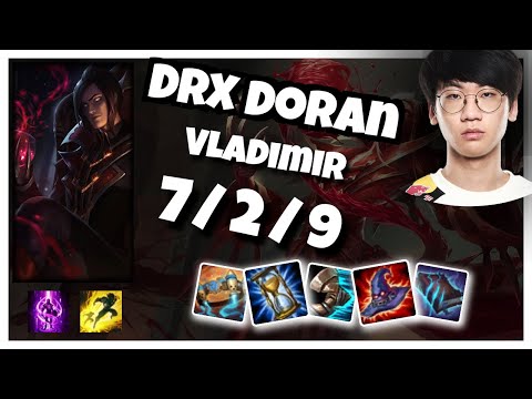 DRX Doran Vladimir TOP (7/2/9) vs Camille Gameplay Replay - Patch 10.22