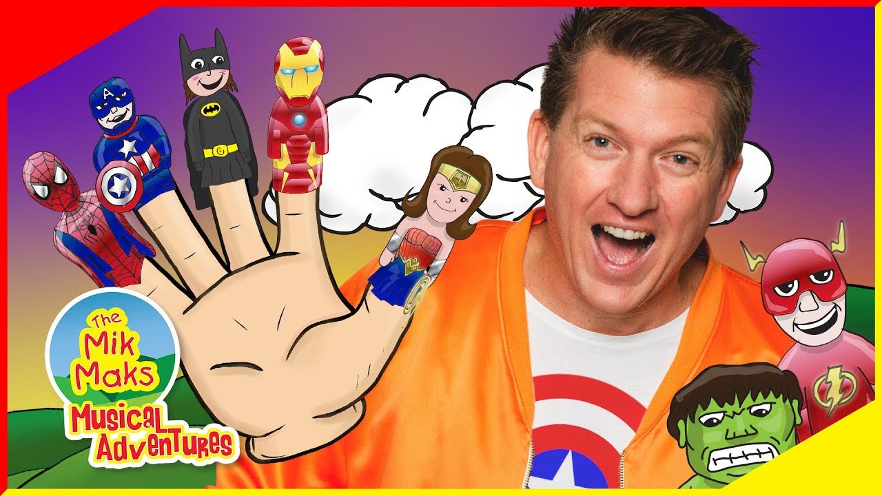 Finger Family Superheros | Kids Songs and Nursery Rhymes | The Mik Maks