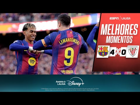 Gols e lances de Barcelona x Athletic Bilbao