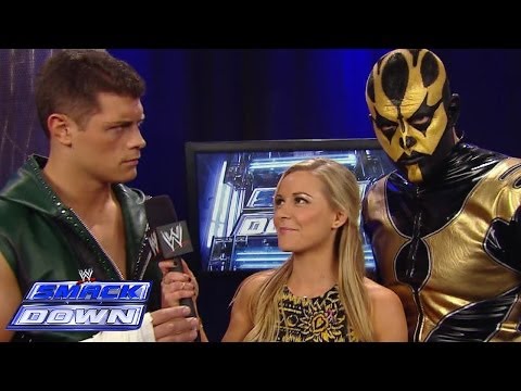 Cody Rhodes & Goldust look to their match against the Wyatt Family: SmackDown, Oct. 11, 2013